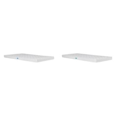 Imagem de Conjunto com 2 Colchões 1 Solteiro e 1 Auxiliar Nuvem Casatema Madeira