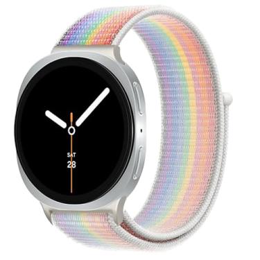 Imagem de Pulseiras de nylon para Samsung Galaxy Watch 8 de 40 mm e 44 mm/8 Classic 46 mm masculino/feminino, pulseira esportiva de tecido macio para Samsung Galaxy Watch 8 Classic de 46 mm/8 44 mm e 40 mm