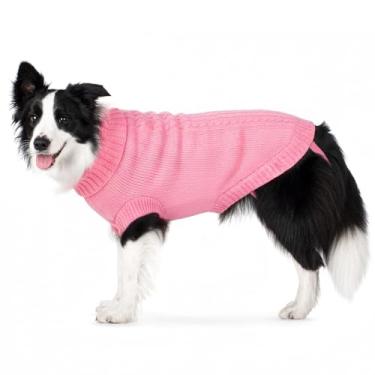 Imagem de Pawfun Suéter aconchegante com gola rolê para cães – Suéteres de tricô macios e quentes para meninos e meninas animais de estimação, suéter de Natal para roupas de inverno para filhotes pequenos