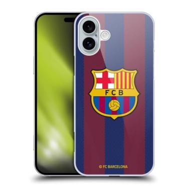 Imagem de Head Case Designs Capa traseira rígida oficialmente licenciada pelo FC Barcelona Home 2023/24 Crest Kit compatível com Apple iPhone 16 Plus