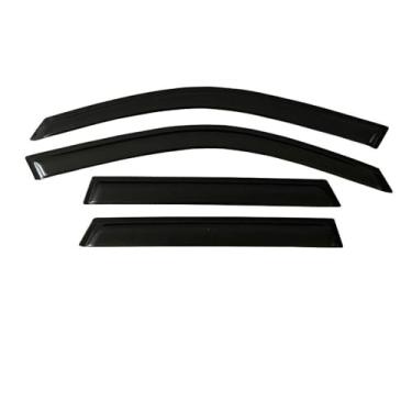 Imagem de GRJQRKHZ Defletor de janela lateral de carro para R&enault Laguna 2 Hatchback 2007-2015 Weathershied viseira de porta vento sol proteção chuva janela lateral defletores de vento