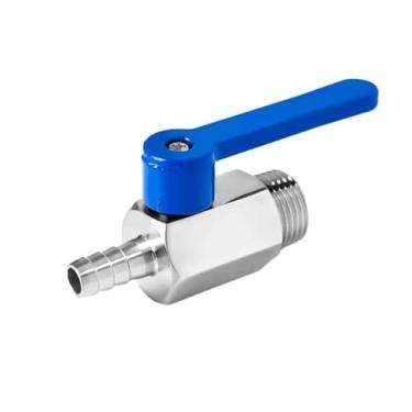 Imagem de 1 peça 7 mm, 8 mm, 10 mm, 12 mm, 14 mm, 16 mm, farpa de mangueira 1/20.3 cm 1/10.2 cm 3/20.3 cm 1/5.1 cm rosca fêmea macho 304 válvula de esfera de aço inoxidável cabo longo (BSP1I2 macho-16 mm)