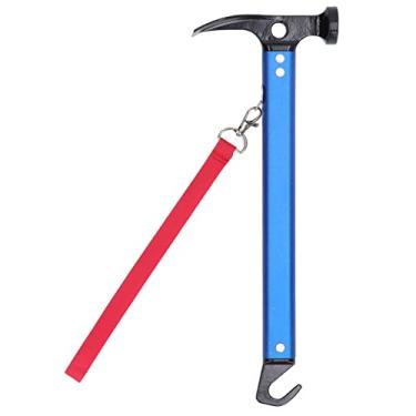 Imagem de Martelo de unhas Extrator de estacas para tenda Punho de liga de alumínio Martelo multifuncional para acampamento ao ar livre Pesca Mochila Montanhismo Caravanas Jardinagem Uso