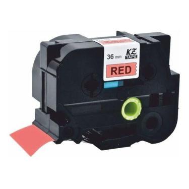 Imagem de Fita Compatível Rotulador Brother Tz Tze 461 Vermelho Letra Preta 36mm