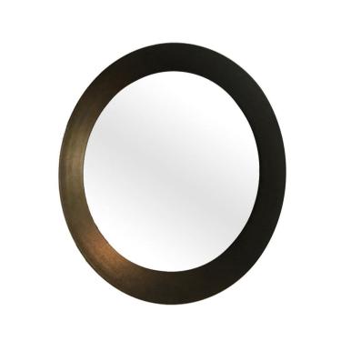 Imagem de Espelho Decorativo Paella Ouro Velho Craquelado Led Amarelo