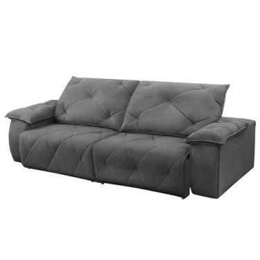 Imagem de Sofá 3 Lugares 2,10m Retrátil e Reclinável Texas - COLISEU, Cinza