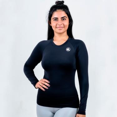 Imagem de Camisa Térmica Esporte Legal Luar Manga Longa Feminina - Preto