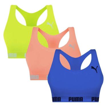 Imagem de Kit 3 Tops Puma Nadador Sem Costura Feminino