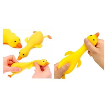 Imagem de Pato Patinho Indestrutivel Puxa Anti Macio Ansiedade
