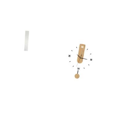 Imagem de Fenteer Abajur de Pé para Sala de Estar com Grandes Algarismos Romanos, Relógio de Parede de Acrílico, Ornamento Pendurado Silencioso para Decoração de Casa