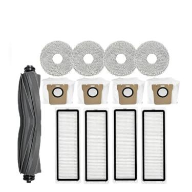 Imagem de Compatible With XMI Robot Vacuum X10+ X10 Plus B101GL Spare Parts Accessories Main Side Brush Hepa Filter Dust Bag Rag Mop Stand Dust Box(Brown)