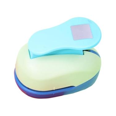 Imagem de Colaxi Furador de papel para artesanato, furador de papel leve, multifuncional, portátil para fazer cartões fotográficos DIY, fácil de pressionar, Azul, 9 Cm X 5.6 Cm X 7.2