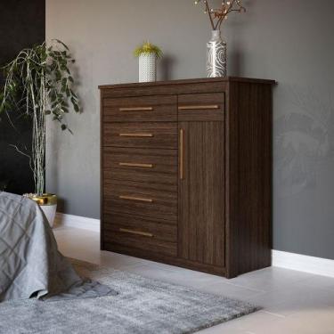 Imagem de Comoda batrol 6gav 1p elegance capuccino wood