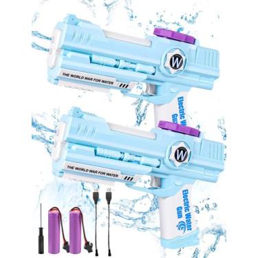 Imagem de Pistolas de água elétricas weirtoya com bicos duplos para crianças de 