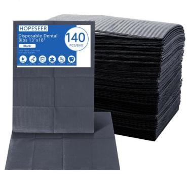 Imagem de Babadores dentários descartáveis HOPESEER, pacote de 140 camadas (pret