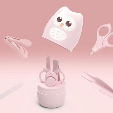 Imagem de Generic Kit de Manicure para Bebês, Caixa Protetora Fofa/capa, Cortador de Unhas para Bebês, Resistente e Durável – para Unhas de (Rosa claro)