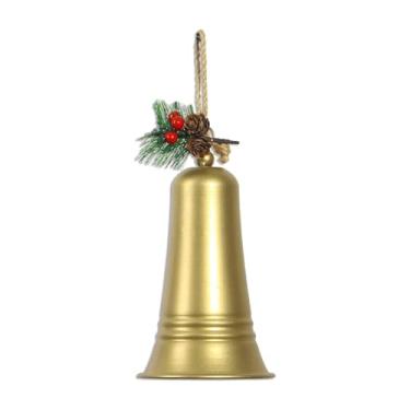 Imagem de Fenteer Coleção de decorações de Natal penduradas em ferro com cordão, pingente dourado para decoração de festa de inauguração de casa, janela de fazenda
