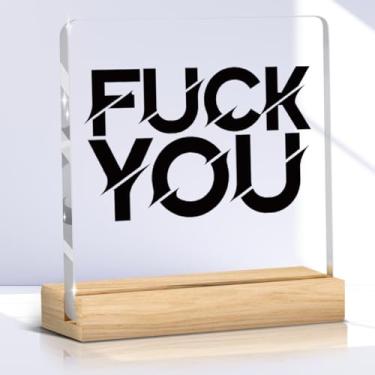 Imagem de Citações engraçadas placa acrílica decoração de mesa decoração de cubículo para casa sarcasmo humor, presentes para mulheres mamãe gigi chefe senhora aniversário