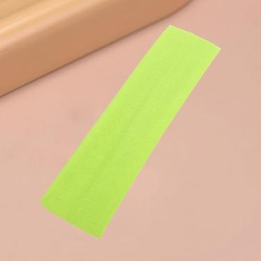 Imagem de Bandanas esportivas elásticas monocromáticas laços de cabelo antiderrapante faixa de suor tênis corrida treino cachecol de cabelo unissex, verde