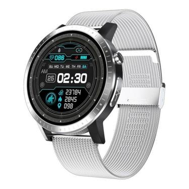 Imagem de Relógio Inteligente Smartch Rc06 à Prova D'água Prata Com Caixa De Varejo