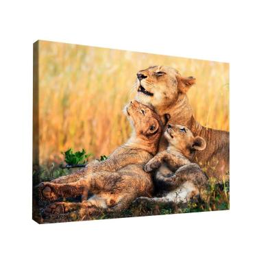 Imagem de Quadro Decorativo Leoa Rainha Grande 118x78