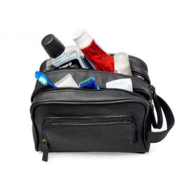 Imagem de NECESSAIRE MASCULINA DE COURO PRETA ZUP