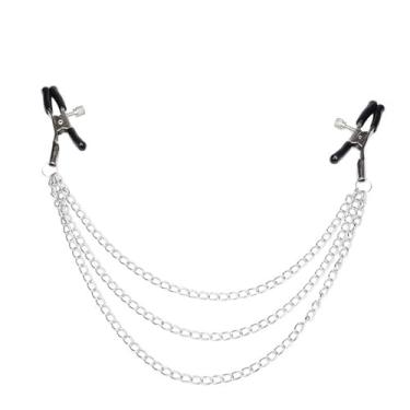 Imagem de Corrente corporal de aço inoxidável com grampos corporais ajustáveis, anel não perfurante, corrente corporal para mulheres e homens, joia com clipe corporal falso, Adjustable, Metal não precioso, Sem