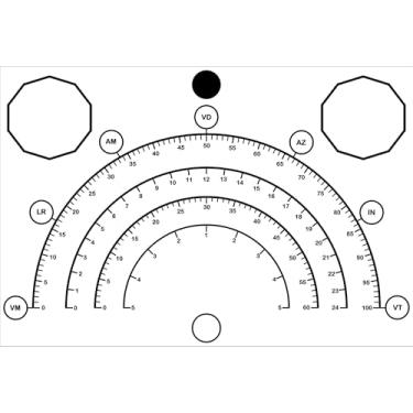 Imagem de Placa Radiestesia Radiônica 175x25 cm - RELÓGIO DAS CORES