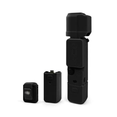 Imagem de HRH Capa de silicone Pocket 3 para DJI Osmo Pocket 3, capa protetora de lente resistente a arranhões compatível com DJI OSMO Pocket 3 Creator Combo acessórios leves - preta