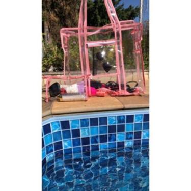 Imagem de Bolsa Transparente 100% PVC/Piscina/Praia/Enfermagem/Jumbo/Multiuso/Ro