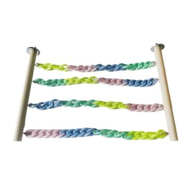 Imagem de KiBcsLic Brinquedo de escalada para planadores de açúcar, balanço suspenso com cordas, brinquedo e colorido para pendurar em papagaios, ratos e