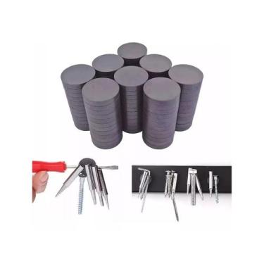 Imagem de Ímãs de ferrite de 20 mm x 3 mm em formato redondo (pacote com 100) - 