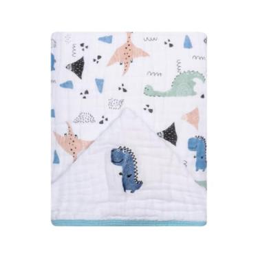 Imagem de Toalha Banhão com Capuz 3 Camadas, Tecido Macio para Banho e Relaxamento, 90x75 cm(Jurassic)