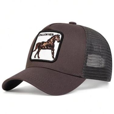 Imagem de Boné de Beisebol Unissex Ajustável com Bordado de Cavalo - Protetor So
