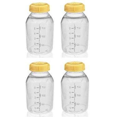 Imagem de Frasco para armazenamento de leite materno Medela com tampa, 150 ml, 4 unidades