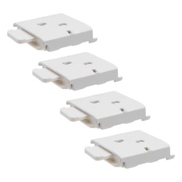 Imagem de T Tulead Suportes de montagem de persianas de metal, suportes de persiana de rolo branco, suporte sem fio, 4 peças com parafusos para ambientes internos e externos