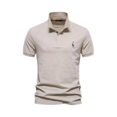 Imagem de Camisas Polo Masculinas de Algodão - Manga Curta, Sólida - Marca Aiope