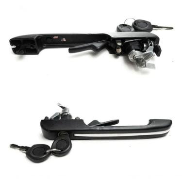 Imagem de Par Maçaneta Externa Santana Friso Cromado Metal 1992 1998 - Un / 2 [f103]