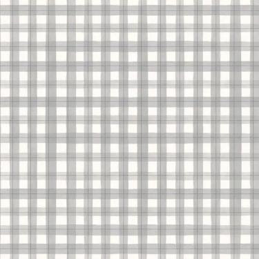 Imagem de Papel De Parede Revoada Xadrez Picnic Pincelada Cinza 4432