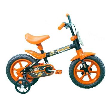 Imagem de Bicicleta Infantil Track Arco Íris Aro-12 Preto/Laranja