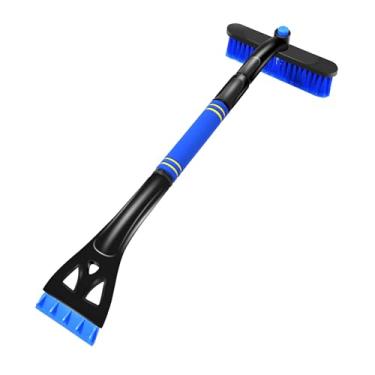 Imagem de MUQIDA Escova de neve de 80 cm e raspadores de gelo para para-brisa de carro, ferramenta de remoção de neve sem arranhões com aderência ergonômica de espuma, raspador de gelo de janela destacável