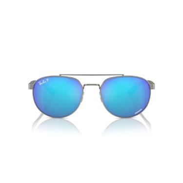Imagem de Ray-Ban Óculos de sol redondos Rb3736ch Chromance, Metal/verde espelhado azul polarizado, 56 mm