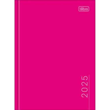 Imagem de Agenda Costurada Diária 12,3 x 16,6 cm Pepper Rosa 2025 Tilibra 51082