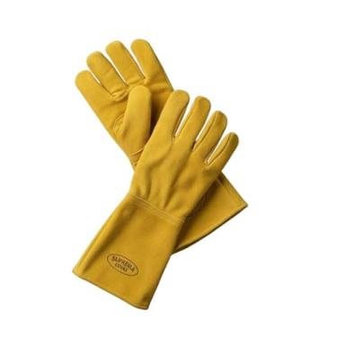 Imagem de Luva Suprema Raspa Ignifugado 60cm Proteção Térmica Calor Alta Temperatura Respingos Quentes Peças Aquecidas