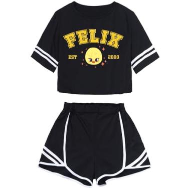 Imagem de CHAIRAY SKZ Merch Sets Skzoo Felix Hyunjin Bangchan Lee Know Support Album Shirt + Shorts Changbin Han I.N Tee Top Suit