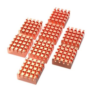 Imagem de YWMJZEU Kit de Dissipador de Calor de Cobre com 8 Peças, Cooler para CPU com Fita Térmica Condutora para Pi