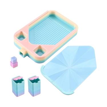 Imagem de MotiveTech Bandeja Organizadora para Pintura com Diamantes, Organizador de Miçangas e Strass para Artesanato e Hobbies, Colorida