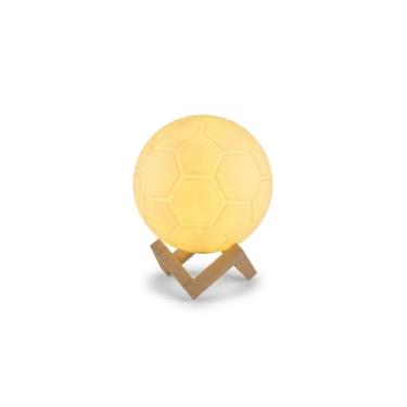 Imagem de Abajur Infantil Bola Futebol Luminária 3D Luz Noturna Menino Luminária Bola Futebol 3D Abajur Mesa (Espanta Cuco) A Pilha