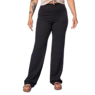 Imagem de Calça Feminina The Style Box Wide Leg Cintura Alta Marrom-Feminino