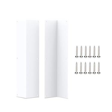 Imagem de Bothyi Protetor de canto de parede de metal com parafuso, e à prova de ferrugem, para uso residencial e comercial, ideal para restaurantes, Branco